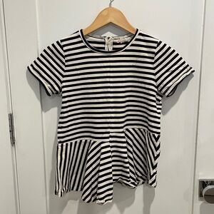 J Crew Crewcuts Girls Stripe Peplum Top New 14